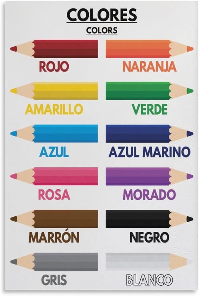 Kids Education Name - 1p, Çocuklar İçin Renk Adları, İspanyolca,