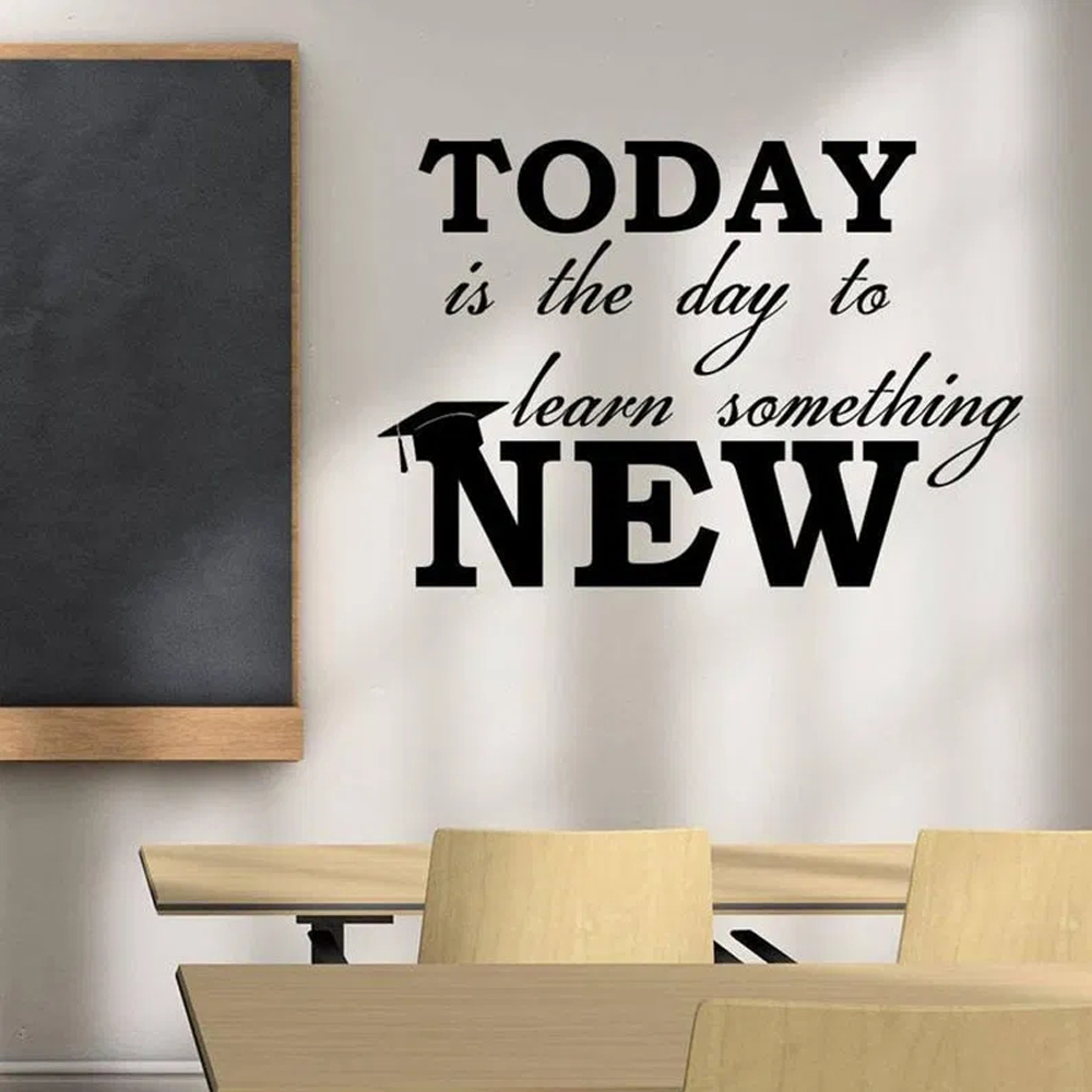 Kids Education Motivation - Eğitim Duvar Çıkartması Motivasyon Sözü Bugün