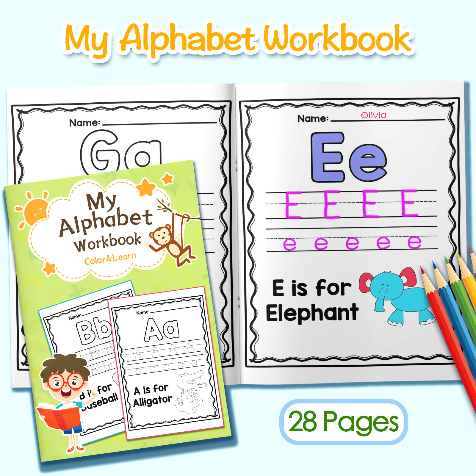 Kids Education Activities - Çocuklar İçin Alfabe Kelimeleri ve Cümleleri
