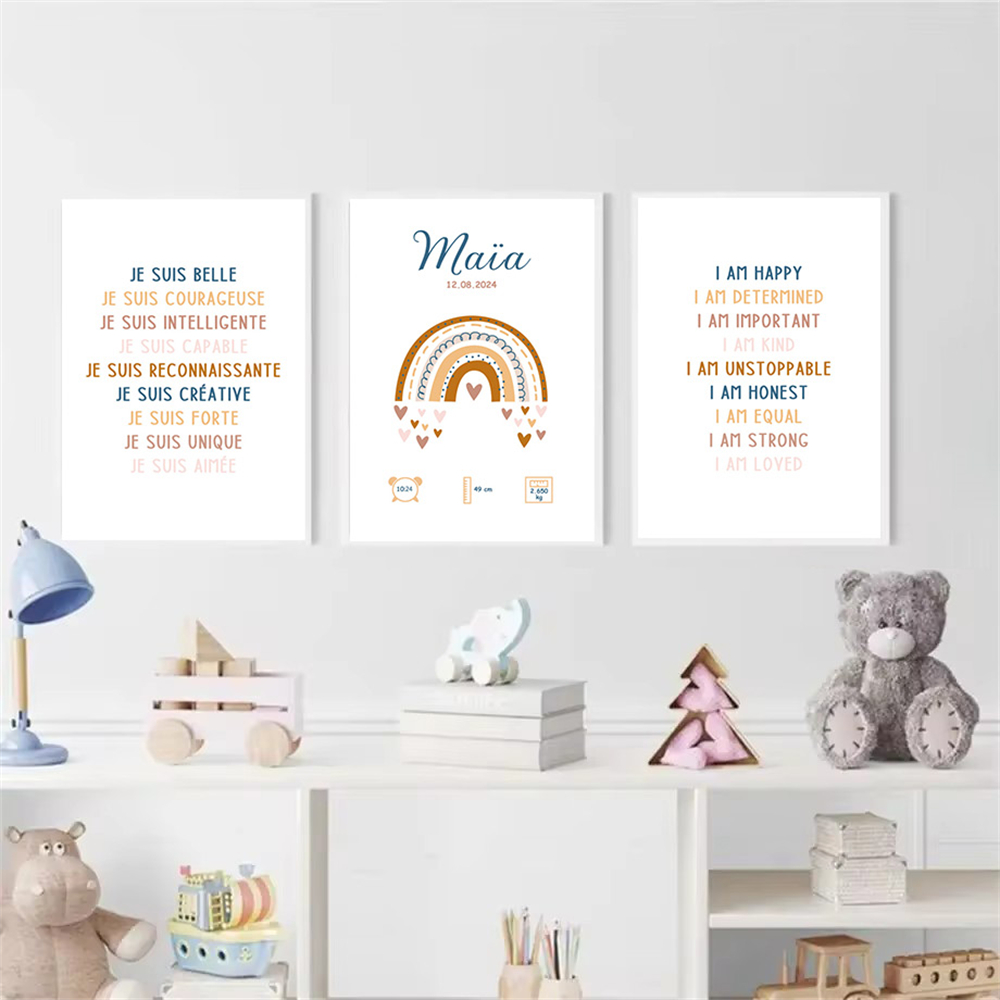 Özel bebek adı doğum posteri e - Kids Education Name incelemesi ve fiyatı